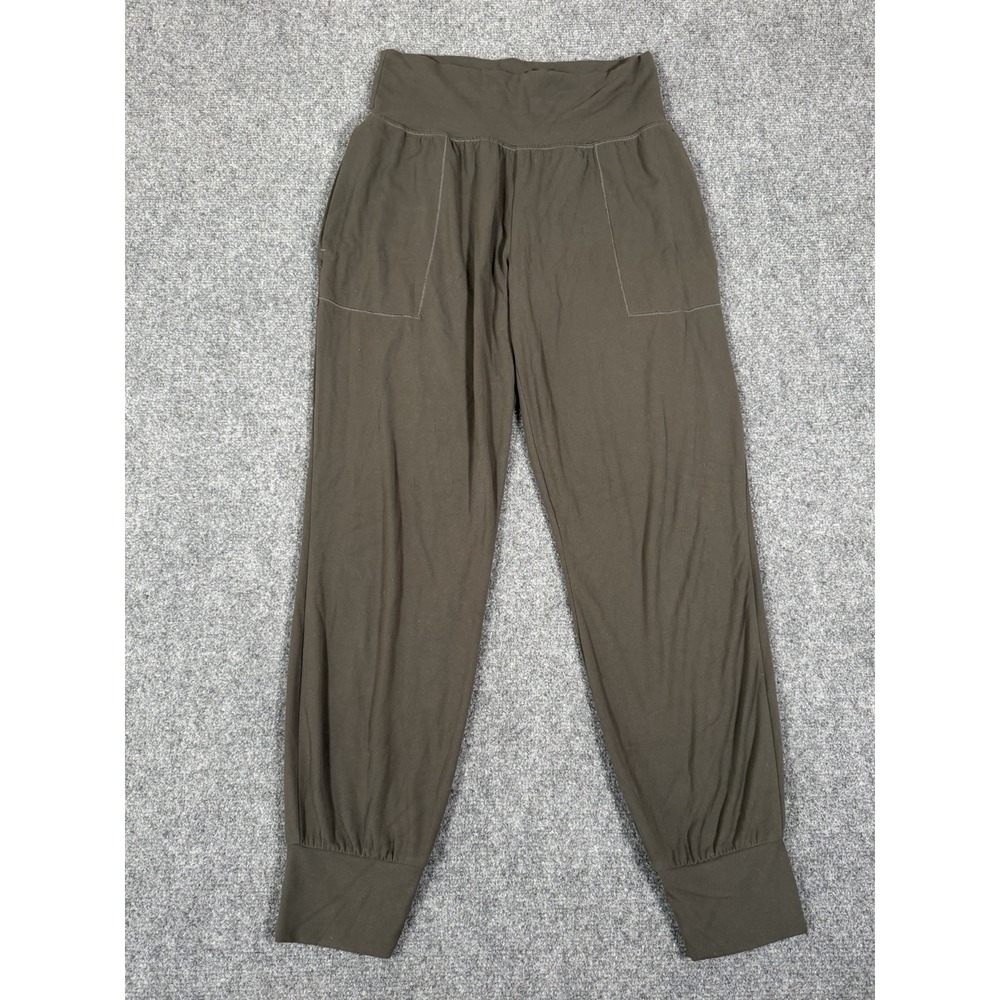 Athleta Salutation Jogger Pants Women Small Green Yoga Stretch High Rise 28" EUC